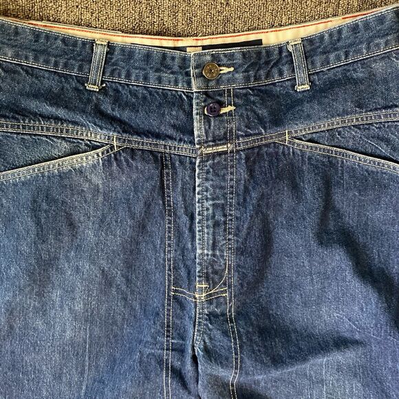 Marithe Francois Girbaud Wide Leg Vintage Denim Jeans SZ 36m X 27 MENS Y2K 2000 - Picture 3 of 8